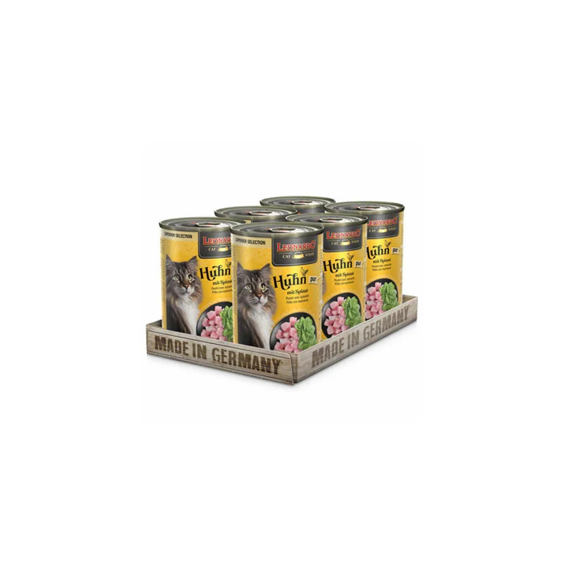LEONARDO SUPERIOR lattina Pollo con Spinaci 6 x 400 gr