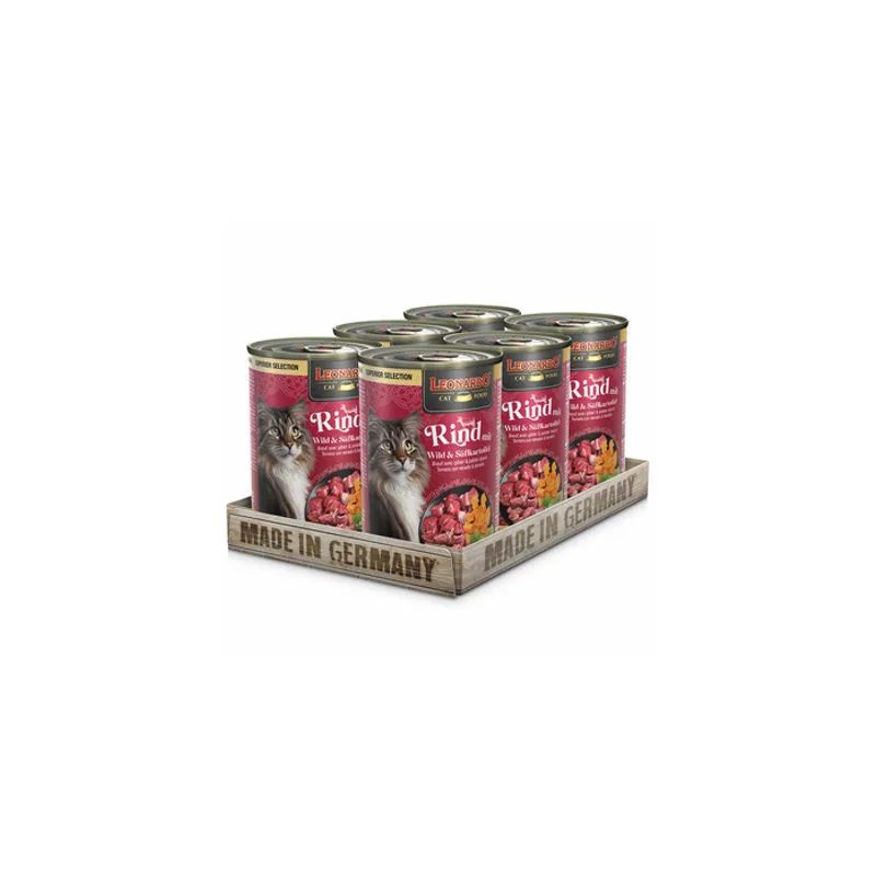 LEONARDO SUPERIOR lattina Manzo Selvaggina & Patate dolci 6 x 400